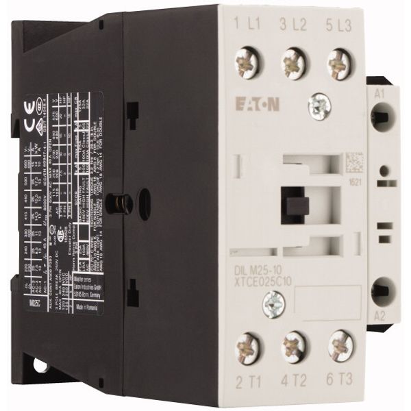 Contactor, 3 pole, 380 V 400 V 11 kW, 1 N/O, 230 V 50/60 Hz, AC operation, Screw terminals image 4