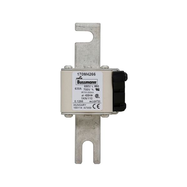 Fuse-link, high speed, 630 A, AC 690 V, DIN 1, 53 x 69 x 138 mm, aR, DIN, IEC, single indicator image 15