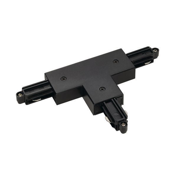 T-connector for 1-circuit HV-track, black, ground right image 1