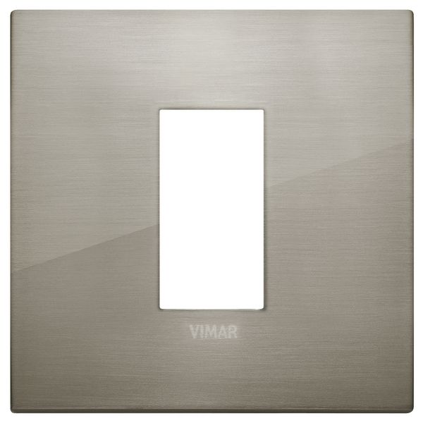 Classic plate 1M metal brushed inox image 1