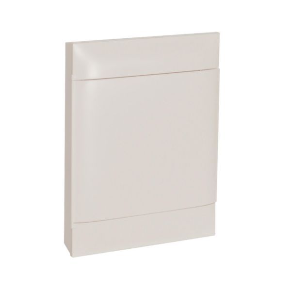 2X12 module surface-mounted box - White door - Earth terminal block image 1