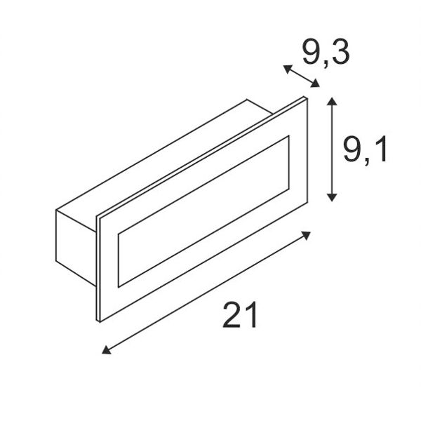 BRICK Pro LED, outdoor recessed wall light, 230V, 850lm image 2