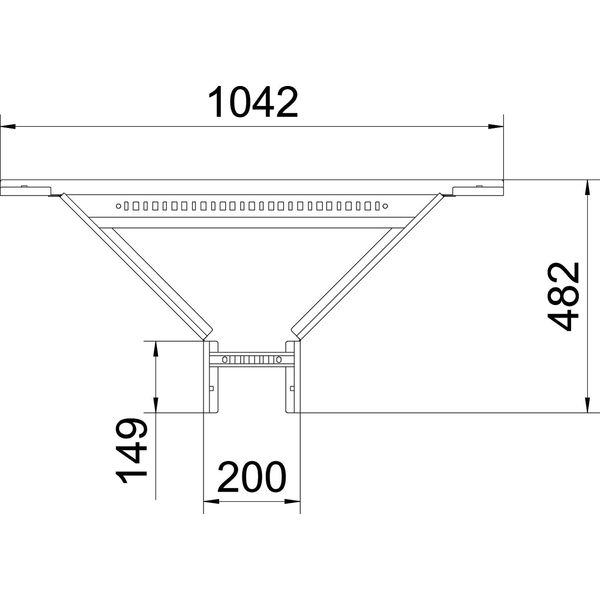 LAA 620 R3 A2 Add-on tee for cable ladder 60x200 image 2