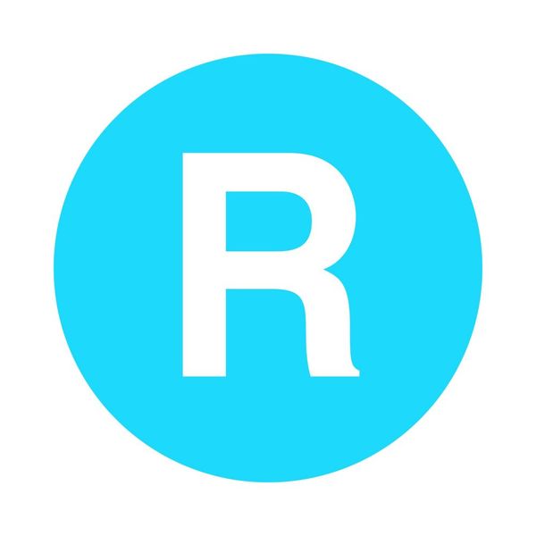 Button plate, raised blue, R image 1