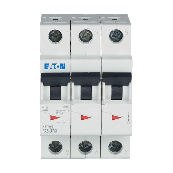 Miniature circuit breaker (MCB), 7 A, 3p, characteristic: D image 15