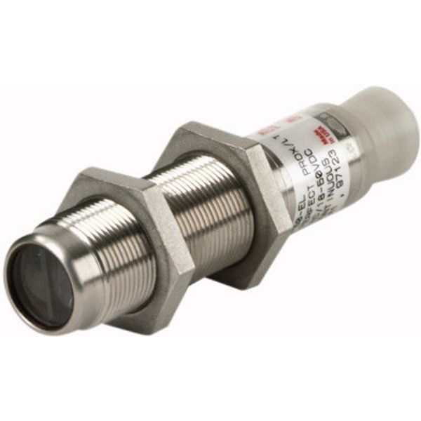 Diffuse reflective sensor, Sn=50mm, 4L, 10-30VDC, light, NPN, PNP, M18, metal, M12 image 1