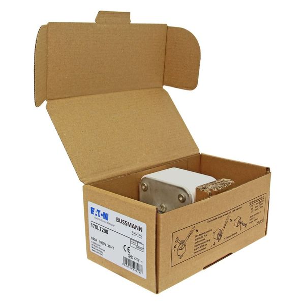 Fuse-link, high speed, 630 A, AC 1000 V, Size 3, 76 x 76 x 150 mm, aR, IEC, single indicator image 12