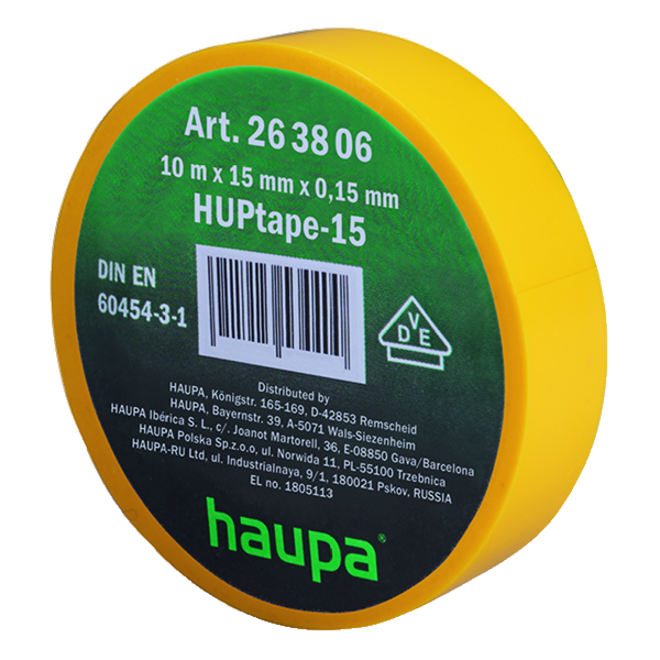 Electrical insulation tape 15 mm x 20 m yellow image 1