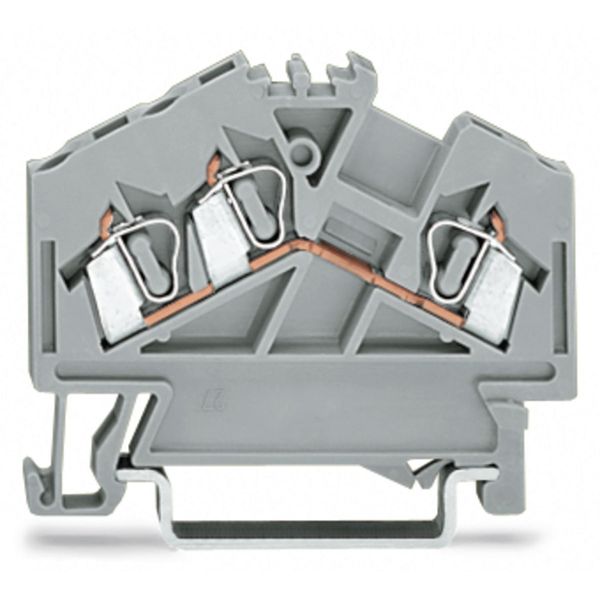 3-conductor through terminal block 2.5 mm² center marking orange image 2