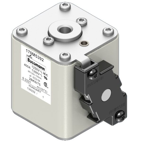 Fuse-link, high speed, 400 A, AC 1250 V, size 2, 61 x 75 x 77 mm, aR, IEC, UL, single indicator image 2