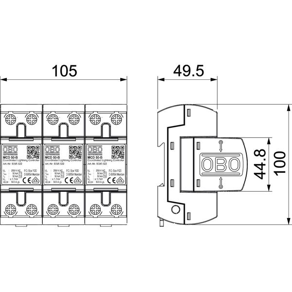 MCD 50-B 3 CoordinatedLightningController set for TN-C networks 255V image 2