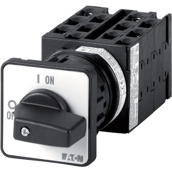 Reversing star-delta switches, T0, 20 A, center mounting, 6 contact unit(s), Contacts: 11, 60 °, maintained, With 0 (Off) position, D-Y-0-Y-D, Design image 4