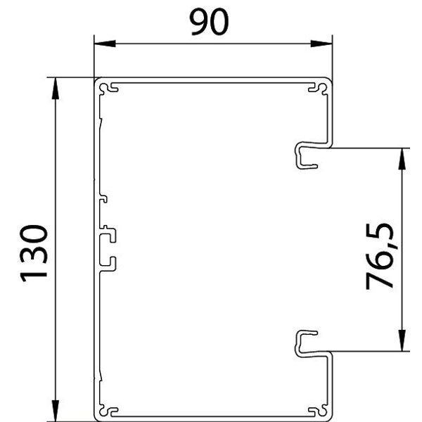 GA-S90130EL Device installation trunking symmetrical 90x130x2000 image 2