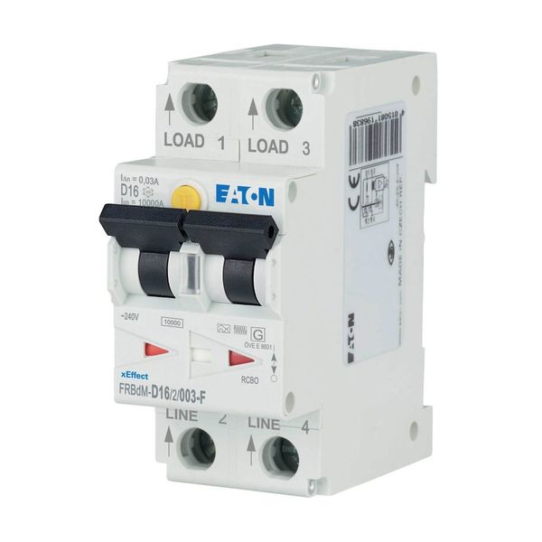 Digital RCD/MCB combination, 16 A, 30 mA, MCB trip characteristic: D, 2p, RCD trip characteristic: F image 6