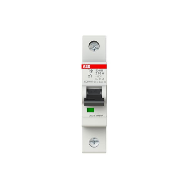 S201M-D63 Miniature Circuit Breaker - 1P - D - 63 A image 2