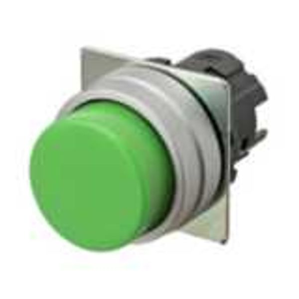 Pushbutton A22NZ Ã˜22, bezel brushed metal, PROJECTED, Alternate, CAP C A2270290A image 2