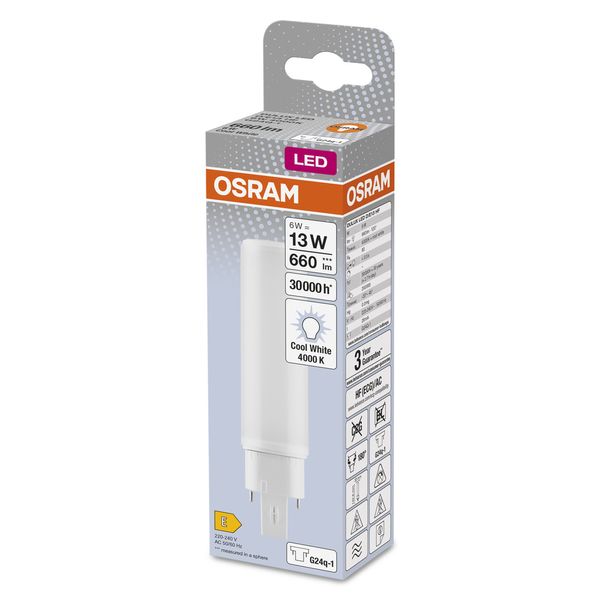 OSRAM DULUX LED D/E HF & AC MAINS 6W 840 G24Q-1 image 7