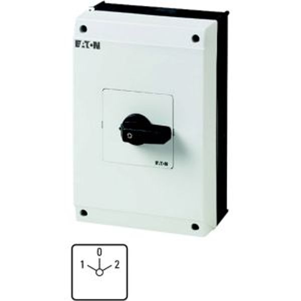 Reversing switches, T5B, 63 A, surface mounting, 2 contact unit(s), Contacts: 4, 45 °, maintained, With 0 (Off) position, 1-0-2, Design number 8400 image 4