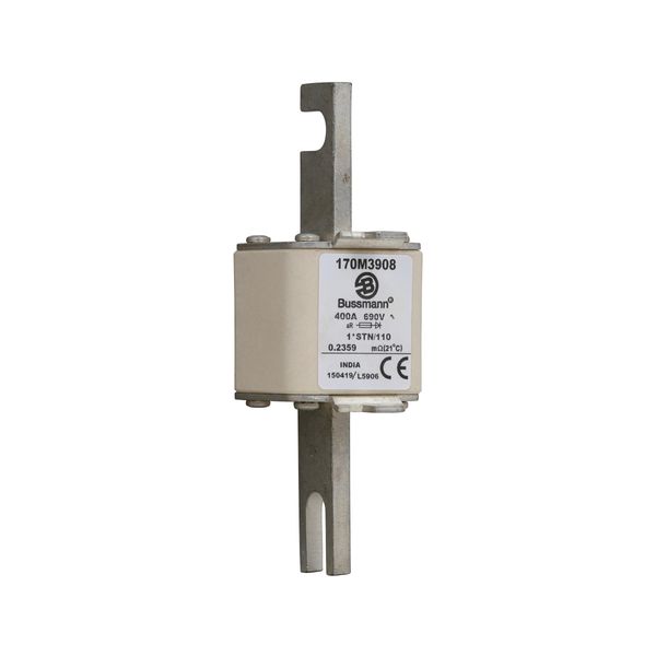 Fuse-link, high speed, 400 A, AC 690 V, compact size 1, 43 x 59 x 141 mm, aR, DIN, IEC, visual indicator image 8