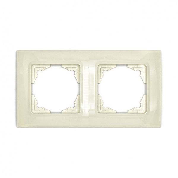 Linnera-Rollina Two Gang Frame Beige image 1