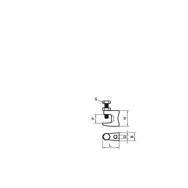 FL 1 TG Carrier screw clamp with fastening hole 0-17mm image 2