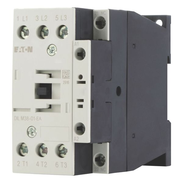 Contactor, 3 pole, 380 V 400 V 18.5 kW, 1 NC, RDC 24: 24 - 27 V DC, DC operation, Screw terminals image 2