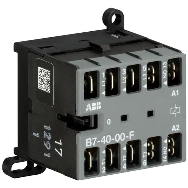 B7-40-00-F-02 Mini Contactor 42 V AC - 4 NO - 0 NC - Flat-Pin Connections image 1