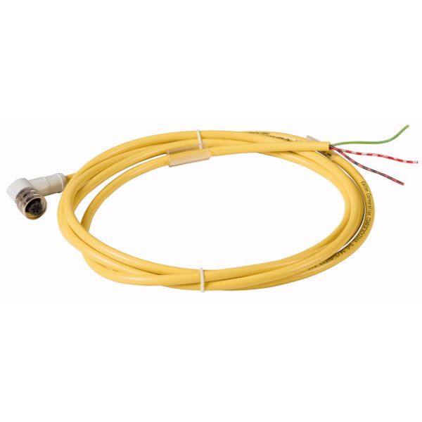 Connection cable, 3p, AC, coupling m12 angled, open end, L=2m image 1