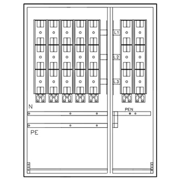 Mehrfach Hausanschlussk. STW Mš, 5HA-2EW, 1200x1000x350mm image 1