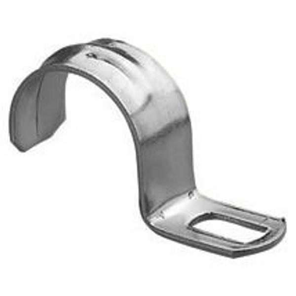 GALVANISED STEEL CLIP - HOLE 12X6MM - Ø 21-22MM image 1