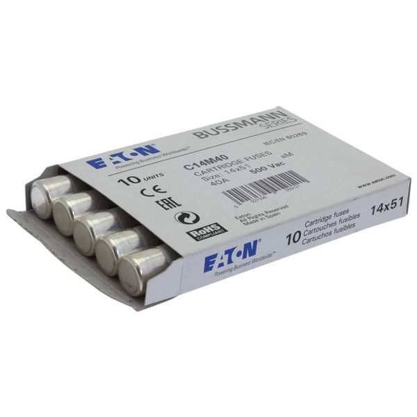 Fuse-link, LV, 40 A, AC 500 V, 14 x 51 mm, aM, IEC, with striker image 1