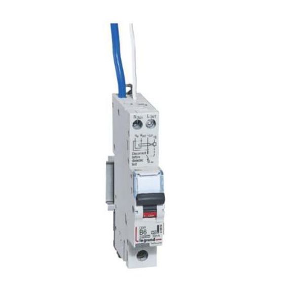 RCBO DX3 10000A 1 pole 6A curve B type A 30mA image 1