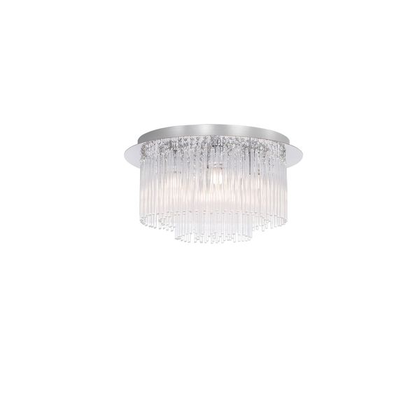 Chrome Metal Glass & K9 Crystal LED G9 6x5 Watt 230 Volt IP20 Bulb Excluded D: 35 H: 18 cm image 1