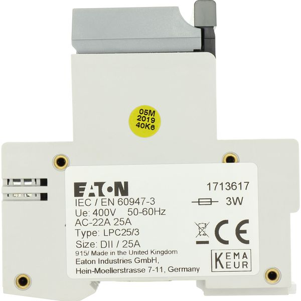 Fuse switch-disconnector, LPC, 25 A, service distribution board mounting, 3 pole, DII image 29