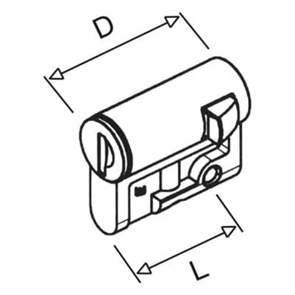 PS832033 1/2 CYL.LOCK TRIANG 8MM image 2