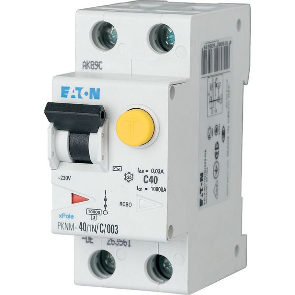 RCD/MCB combination, 40 A, 300 mA, MCB trip characteristic: B, 1p+N, RCD trip characteristic: A image 30