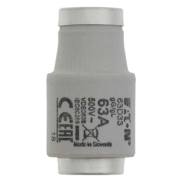 Fuse-link, LV, 63 A, AC 500 V, D3, gL/gG, IEC, time-delay image 9