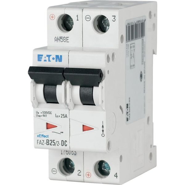 Miniature circuit breaker (MCB), 20 A, 2p, characteristic: B, DC image 7