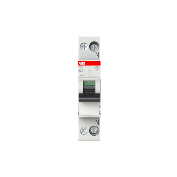 SN201-B25 Miniature circuit breaker - 1+NP - B - 25 A image 5