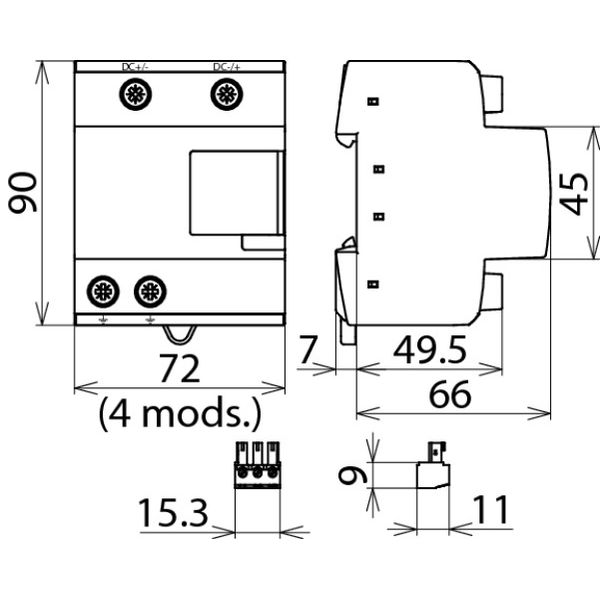 DEHNcombo YPV FM combined arrester for PV systems up to 1500 V DC image 2