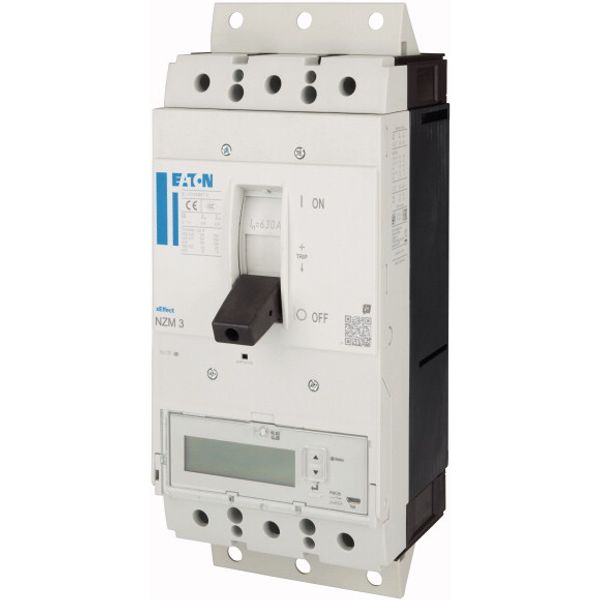 NZM3 PXR25 circuit breaker - integrated energy measurement class 1, 630A, 3p, plug-in technology image 4