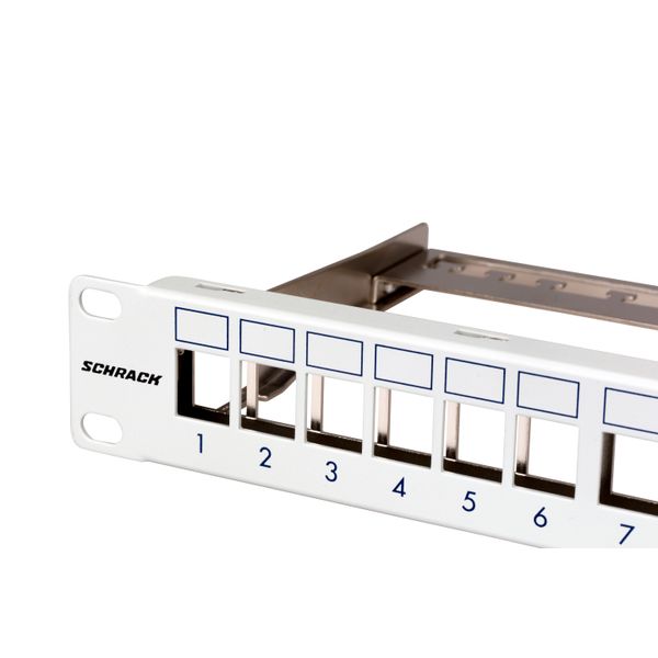 Patchpanel 19" empty for 24 modules (SFA)(SFB), 1U, RAL7035 image 9