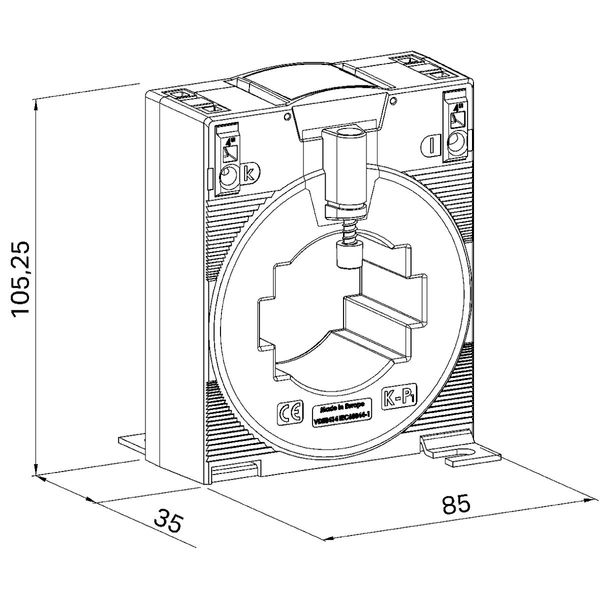 Plug-in current transformer Primary rated current: 800 A Secondary rat image 3