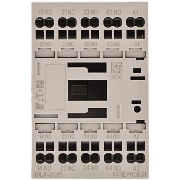 Contactor relay, 24 V 50/60 Hz, 3 N/O, 1 NC, Push in terminals, AC operation image 1