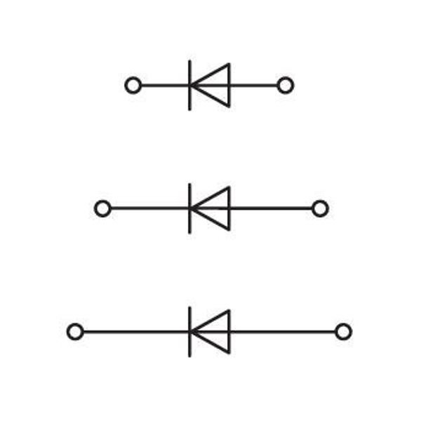 Component terminal block triple-deck with 3 diodes 1N4007 gray image 4