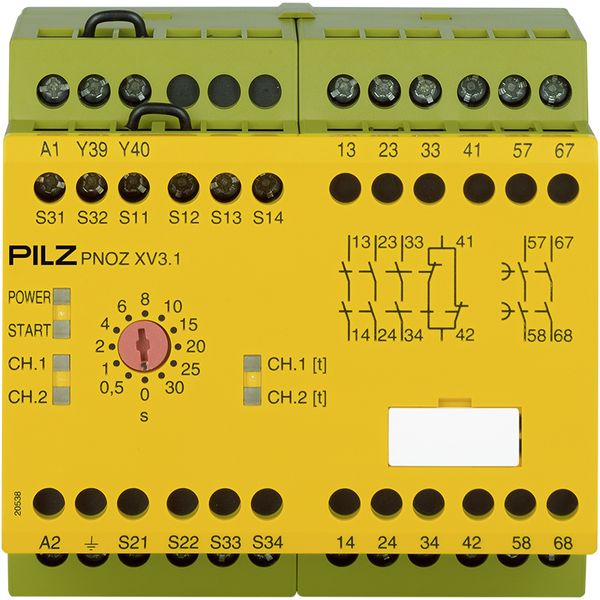 PNOZ XV3.1 30/24-240VACDC 3no 1nc 2no t image 1