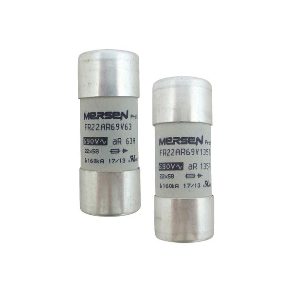 High-Speed Cylindrical Fuse 22x58 aR 690VAC 25A - Striker image 2