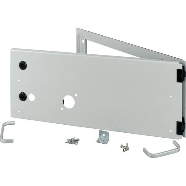 Opening metal front plate for drawer, closed IP55, H=225mm, grey image 4