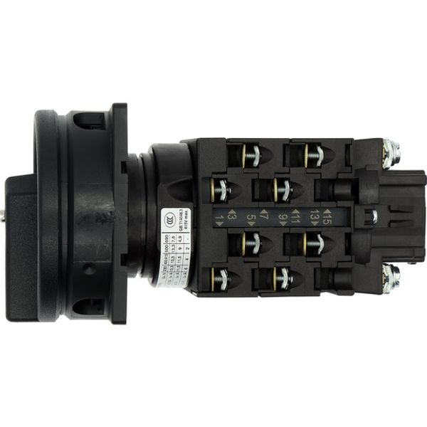 Main switch, T0, 20 A, flush mounting, 4 contact unit(s), 8-pole, STOP function, With black rotary handle and locking ring, Lockable in the 0 (Off) po image 2