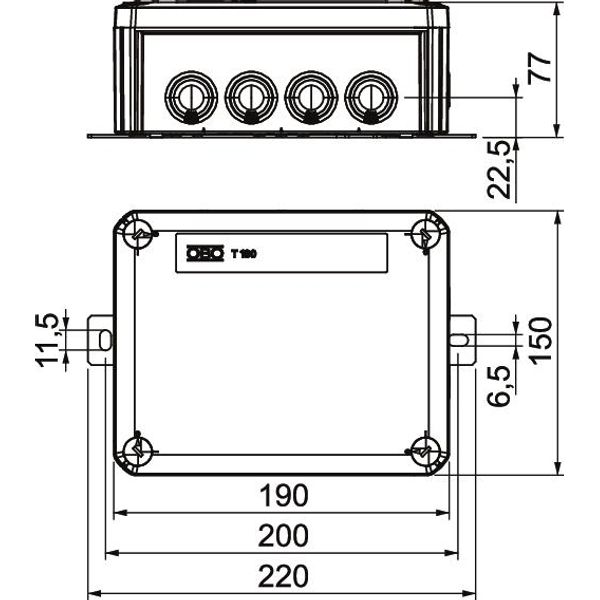 T160ED 10A Junction box for function maintenance 190x150x77 image 2